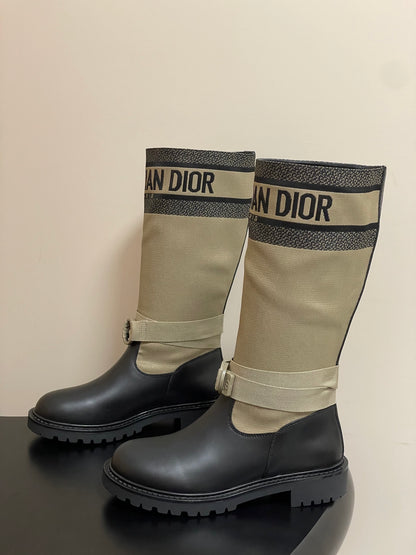 Dior D-Major Mid-Calf Combat Boots – Autumn/Winter Collection