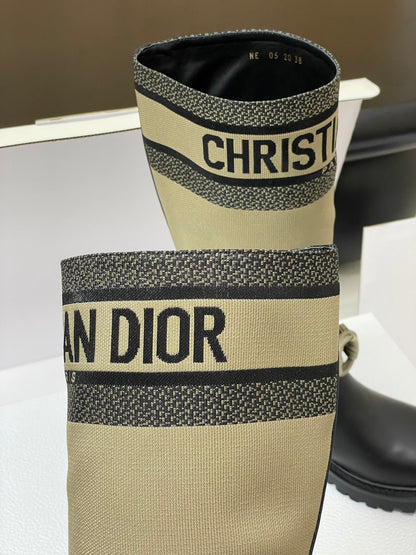Dior D-Major Mid-Calf Combat Boots – Autumn/Winter Collection