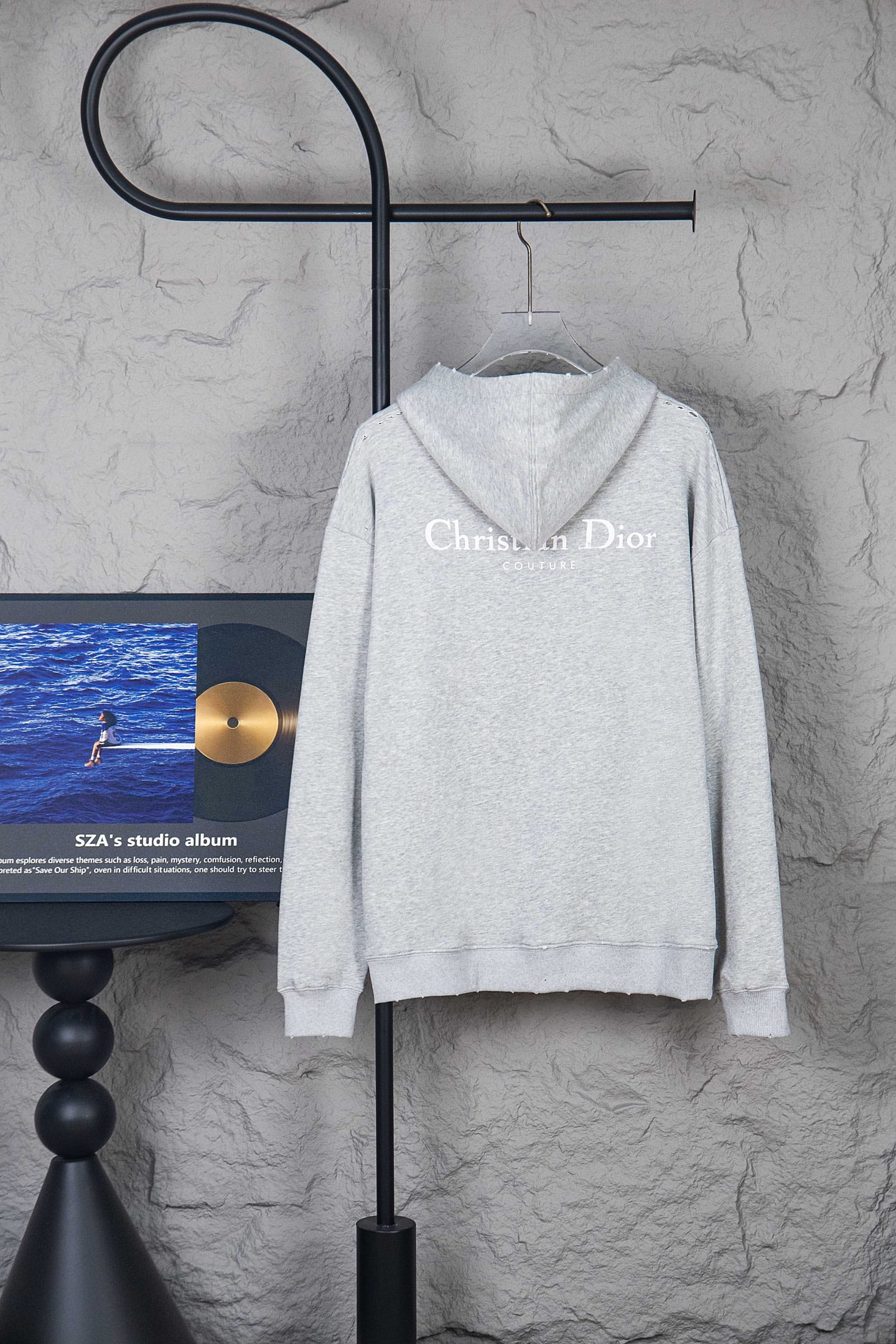 Dior Classic English Letter Hooded Sweatshirt