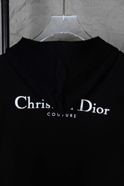 Dior Classic English Letter Hooded Sweatshirt