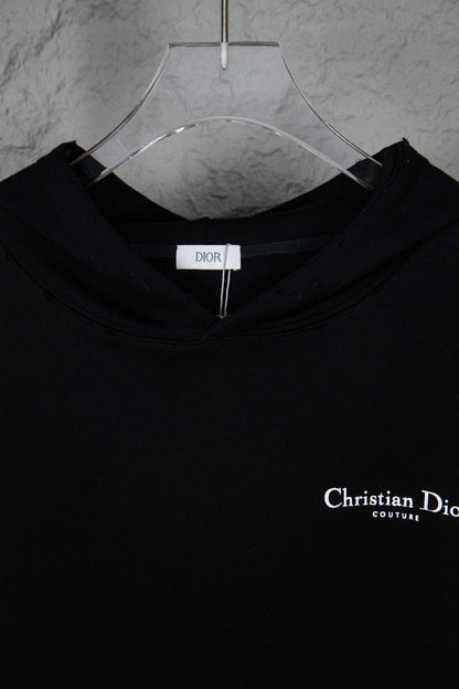 Dior Classic English Letter Hooded Sweatshirt