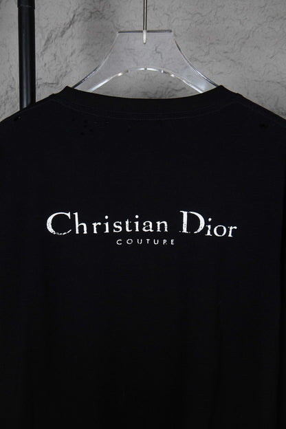 Dior Classic English Letter Long Sleeve T-Shirt