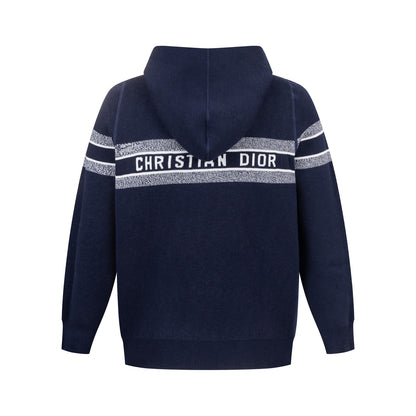 Dior Reversible Jacquard Cashmere Hooded Cardigan – 20SS