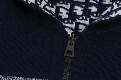 Dior Reversible Jacquard Cashmere Hooded Cardigan – 20SS