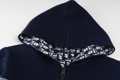 Dior Reversible Jacquard Cashmere Hooded Cardigan – 20SS