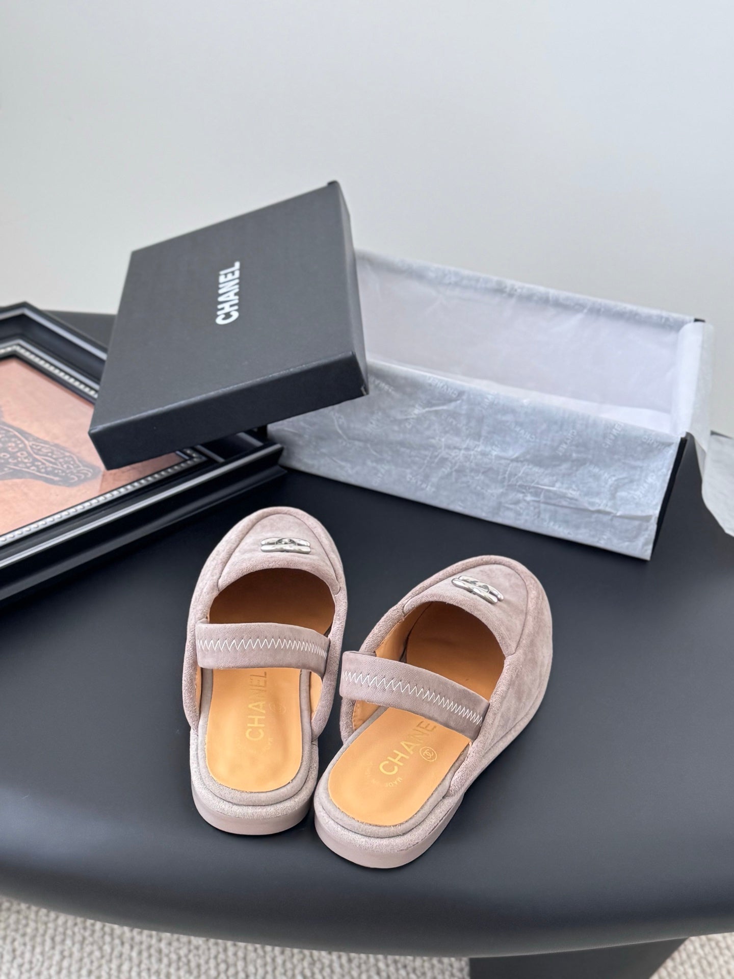 Chanel 25K Autumn/Winter Suede Mules