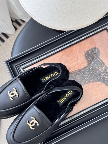 Chanel 24K Autumn/Winter Furry Mules