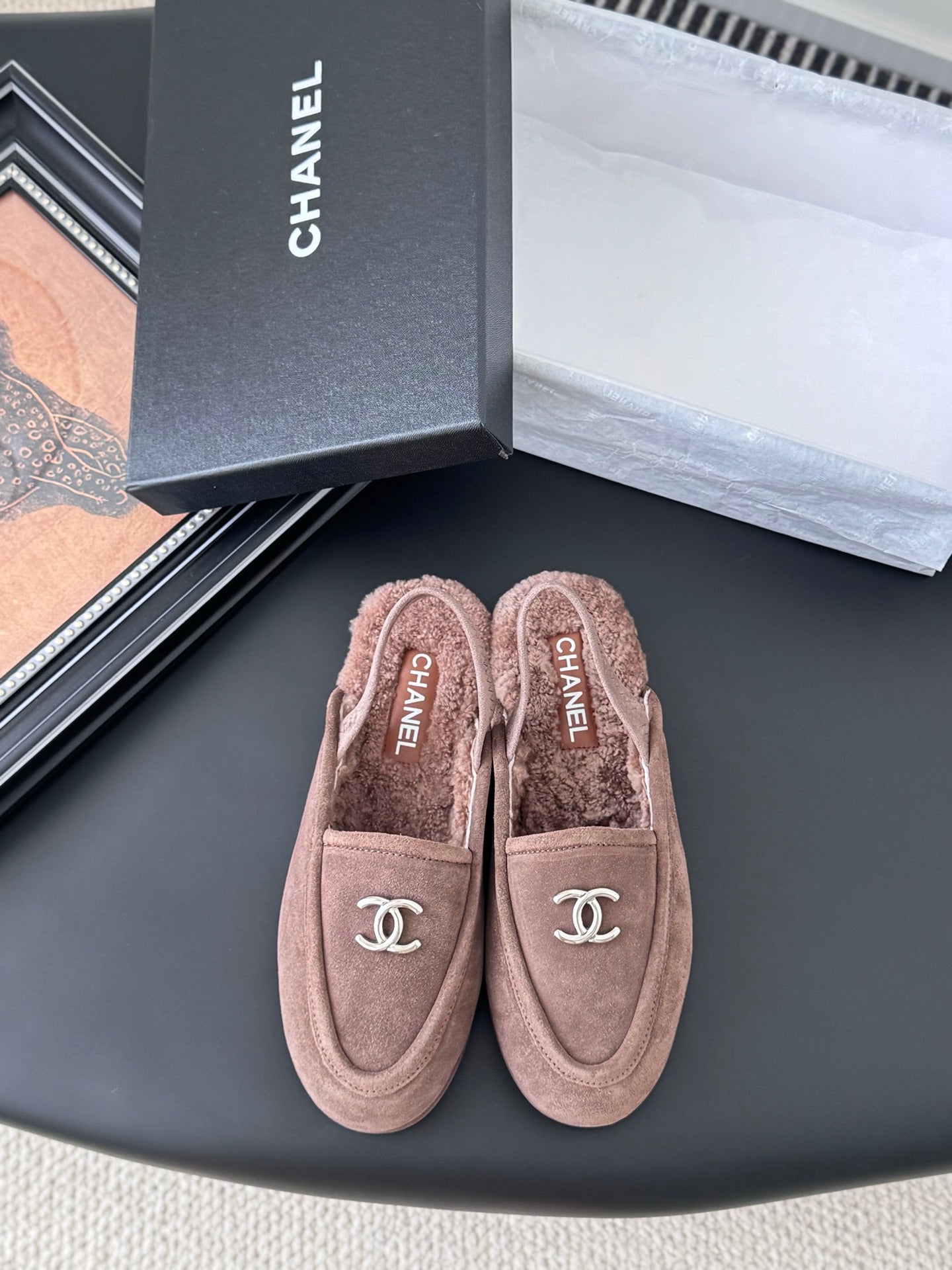 Chanel 24K Autumn/Winter Furry Mules