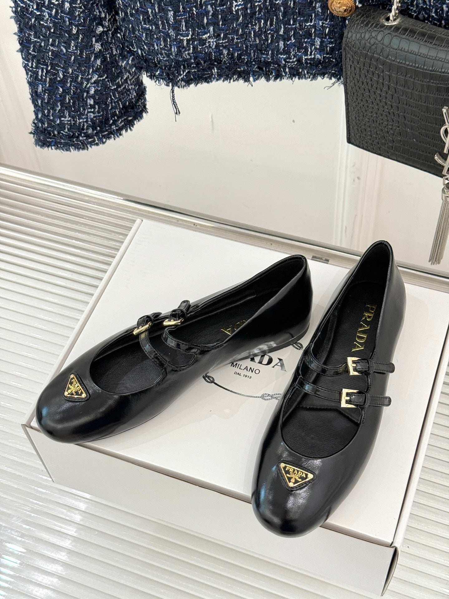 Prada Classic Mary Jane Flats