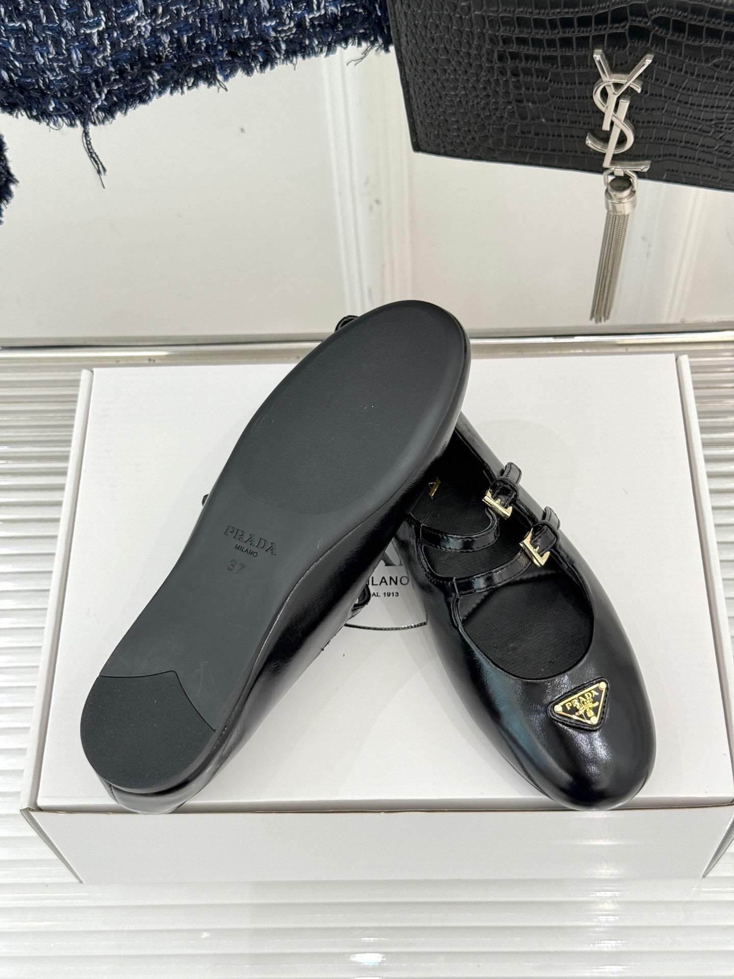 Prada Classic Mary Jane Flats