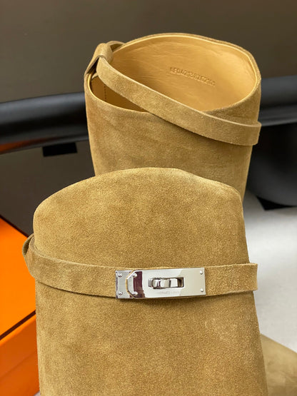 Hermès Jumping Kelly Buckle Knee-High Boots