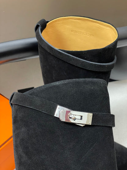 Hermès Jumping Kelly Buckle Knee-High Boots