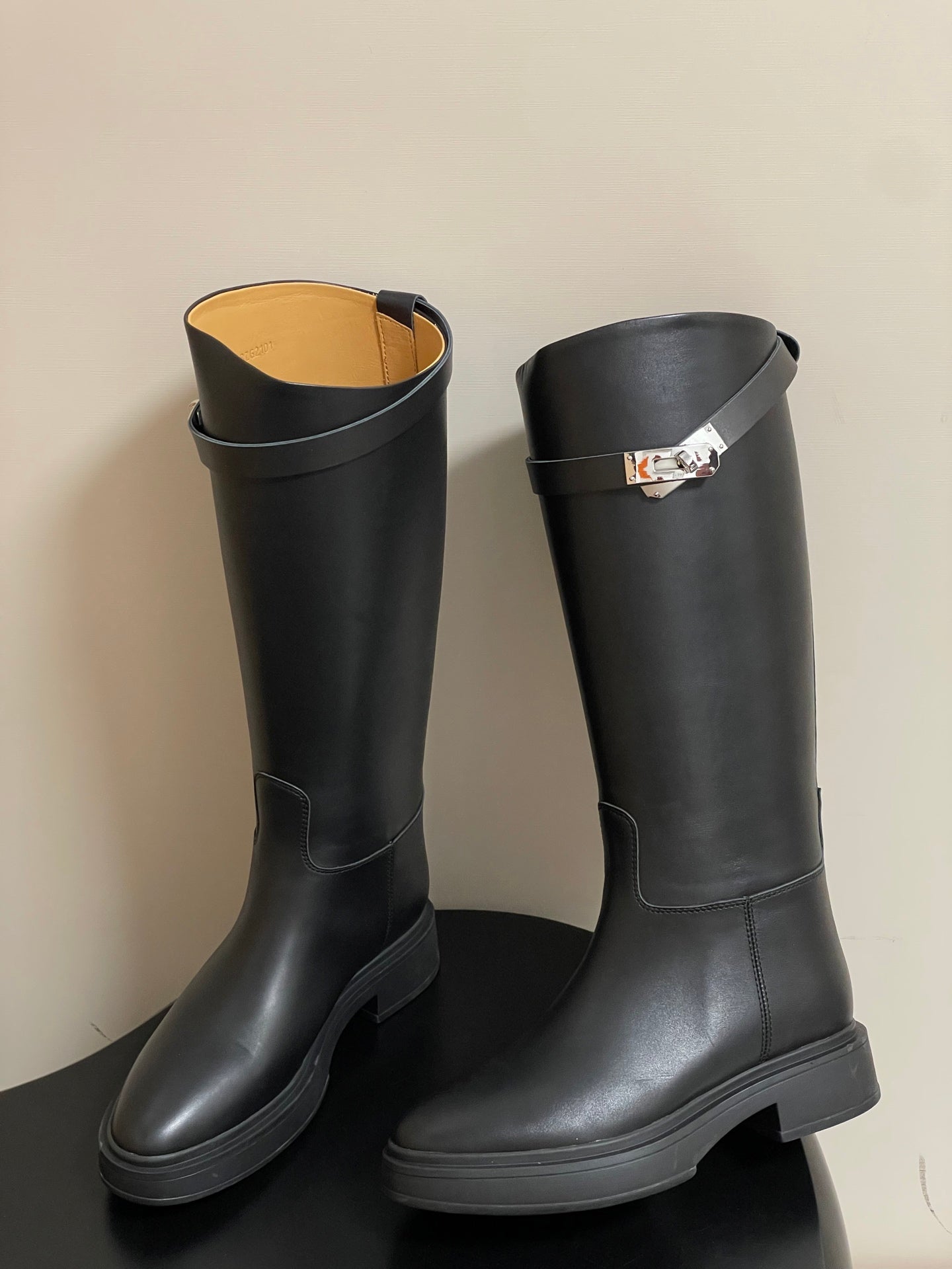 Hermès Jumping Kelly Buckle Knee-High Boots