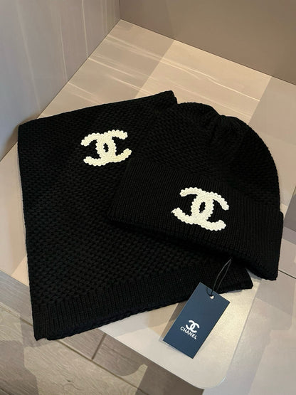 Chanel Scarf and Hat Set