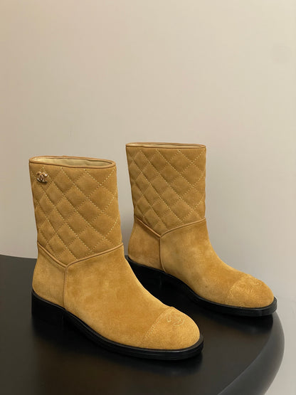 Chanel Spliced Quilted Ankle Boots – 25FW