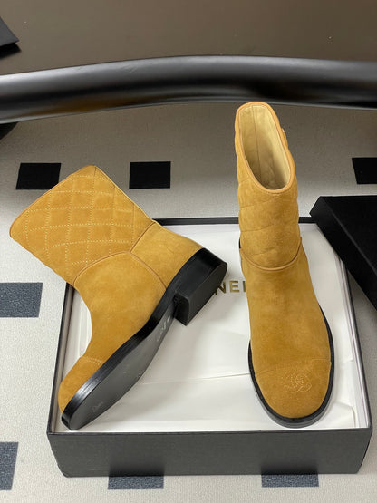 Chanel Spliced Quilted Ankle Boots – 25FW