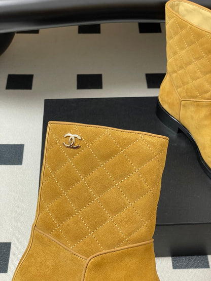Chanel Spliced Quilted Ankle Boots – 25FW