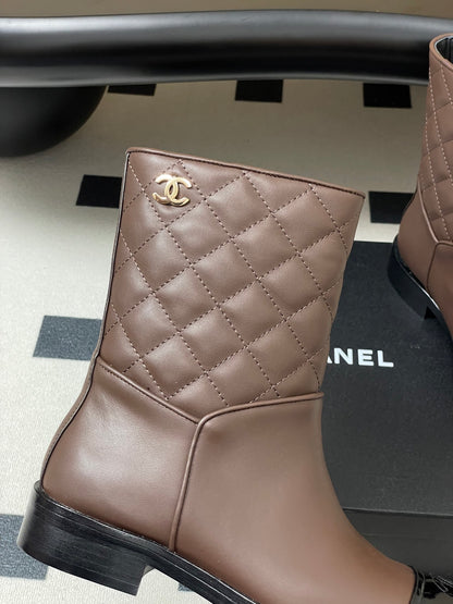 Chanel Spliced Quilted Ankle Boots – 25FW