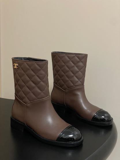 Chanel Spliced Quilted Ankle Boots – 25FW