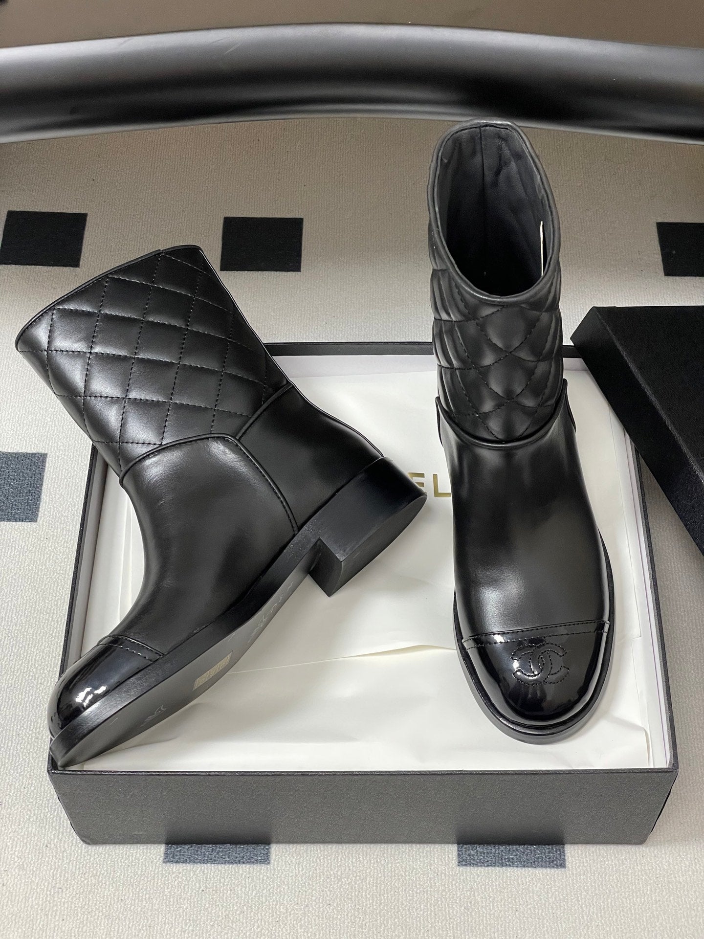 Chanel Spliced Quilted Ankle Boots – 25FW
