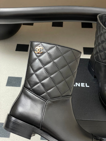Chanel Spliced Quilted Ankle Boots – 25FW