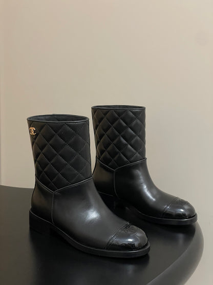 Chanel Spliced Quilted Ankle Boots – 25FW