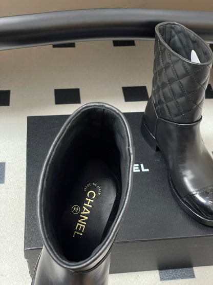 Chanel Spliced Quilted Ankle Boots – 25FW