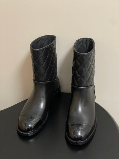 Chanel Spliced Quilted Ankle Boots – 25FW