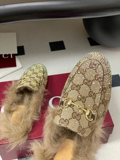 Gucci Princetown Wool Horsebit Mules – 2025 Fall Collection