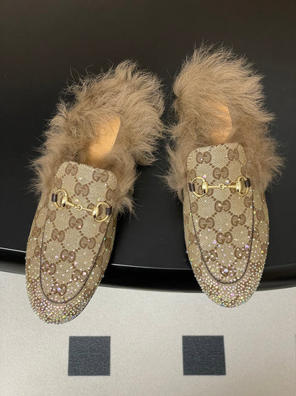 Gucci Princetown Wool Horsebit Mules – 2025 Fall Collection