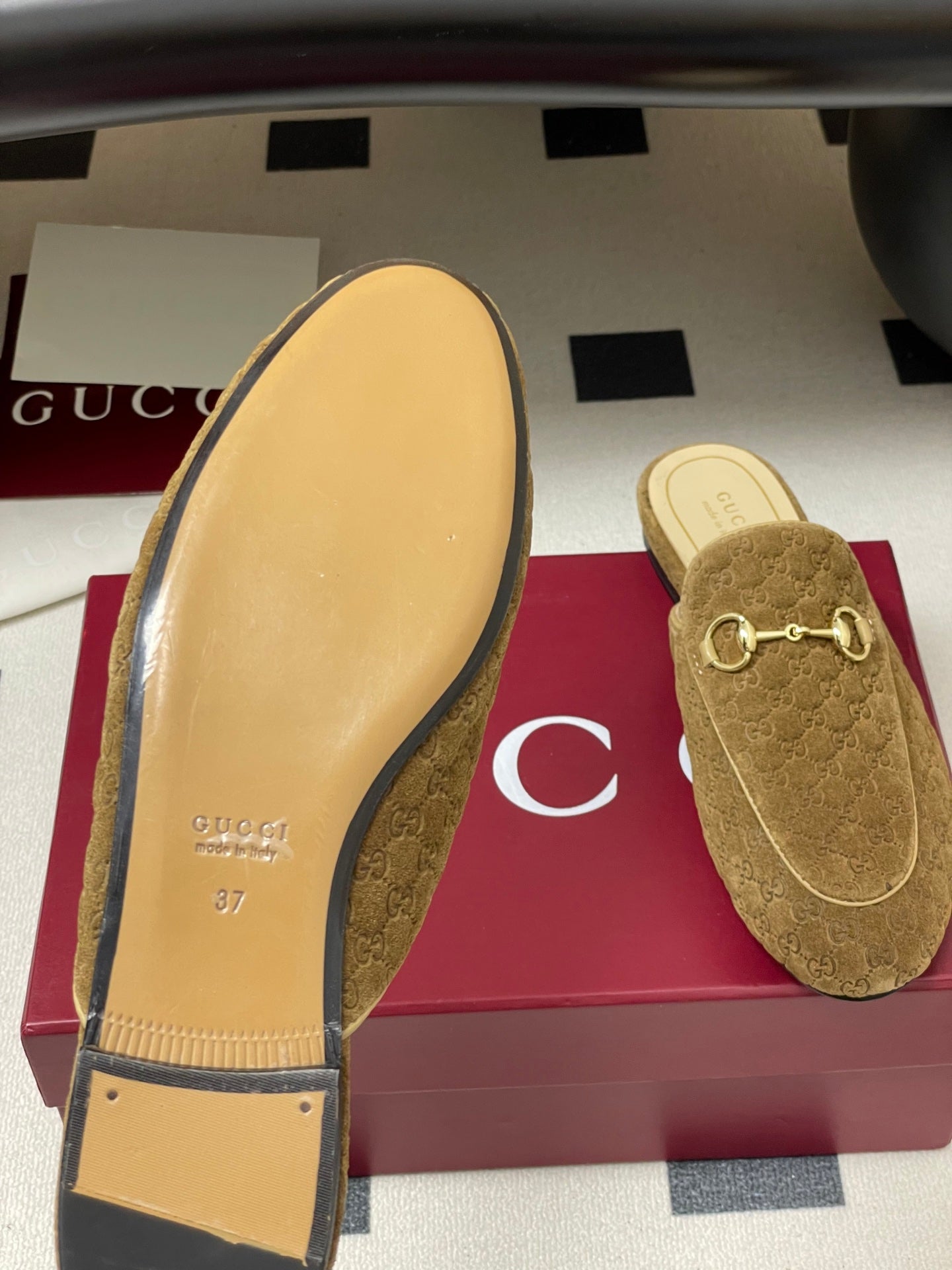 Gucci Princetown Double G Suede Mules – 2025 Fall Collection
