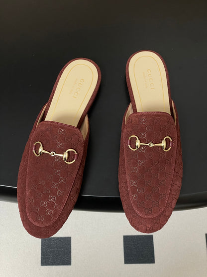 Gucci Princetown Double G Suede Mules – 2025 Fall Collection