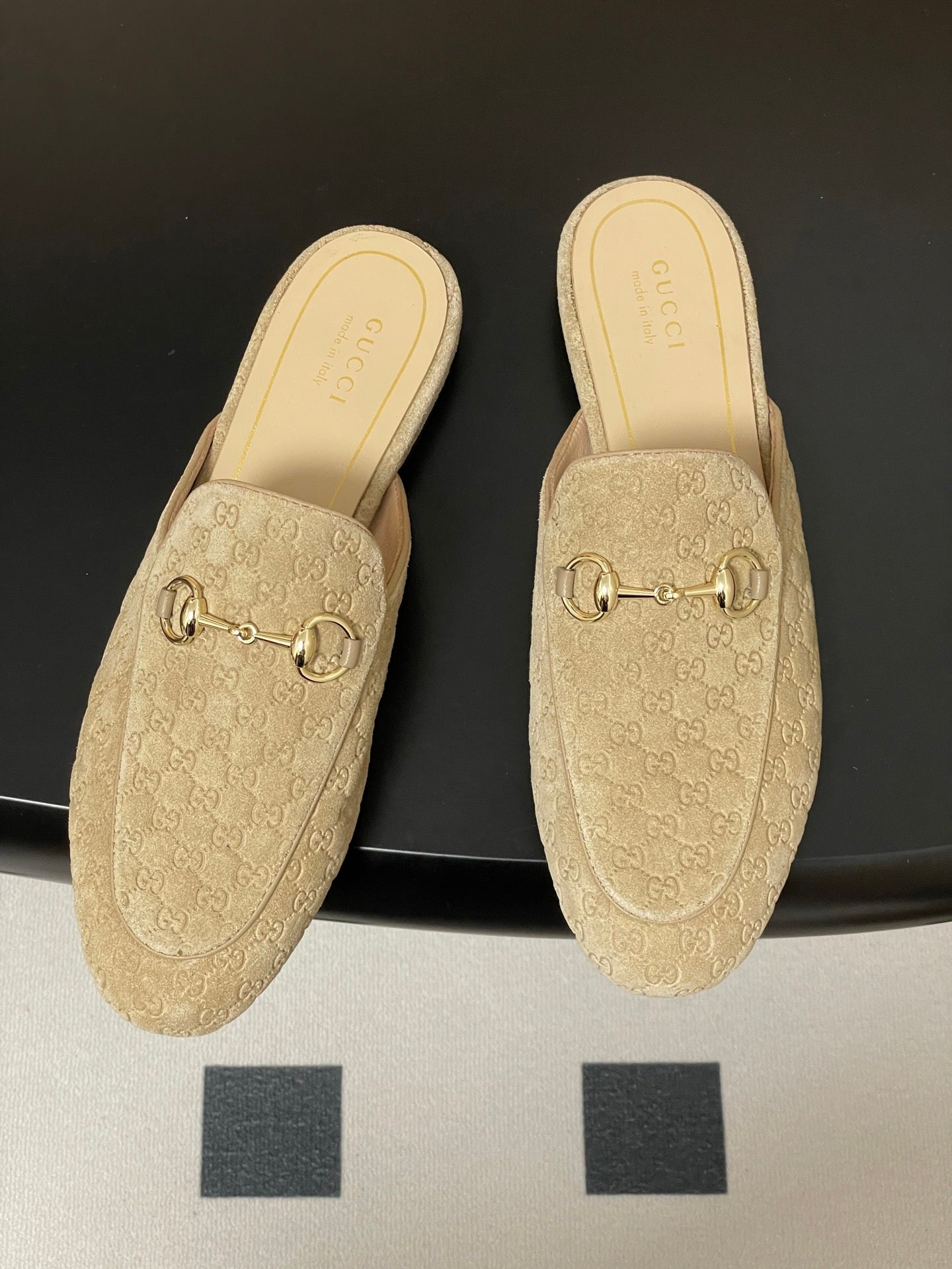 Gucci Princetown Double G Suede Mules – 2025 Fall Collection