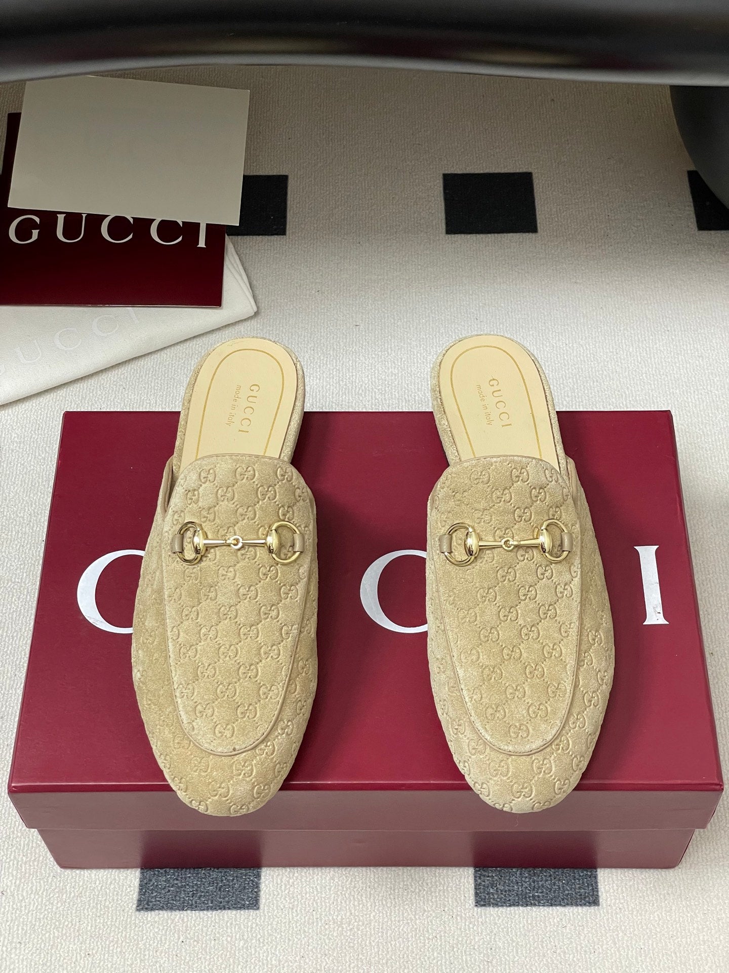 Gucci Princetown Double G Suede Mules – 2025 Fall Collection