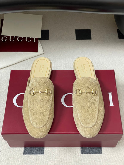 Gucci Princetown Double G Suede Mules – 2025 Fall Collection