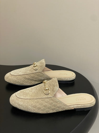 Gucci Princetown Double G Suede Mules – 2025 Fall Collection