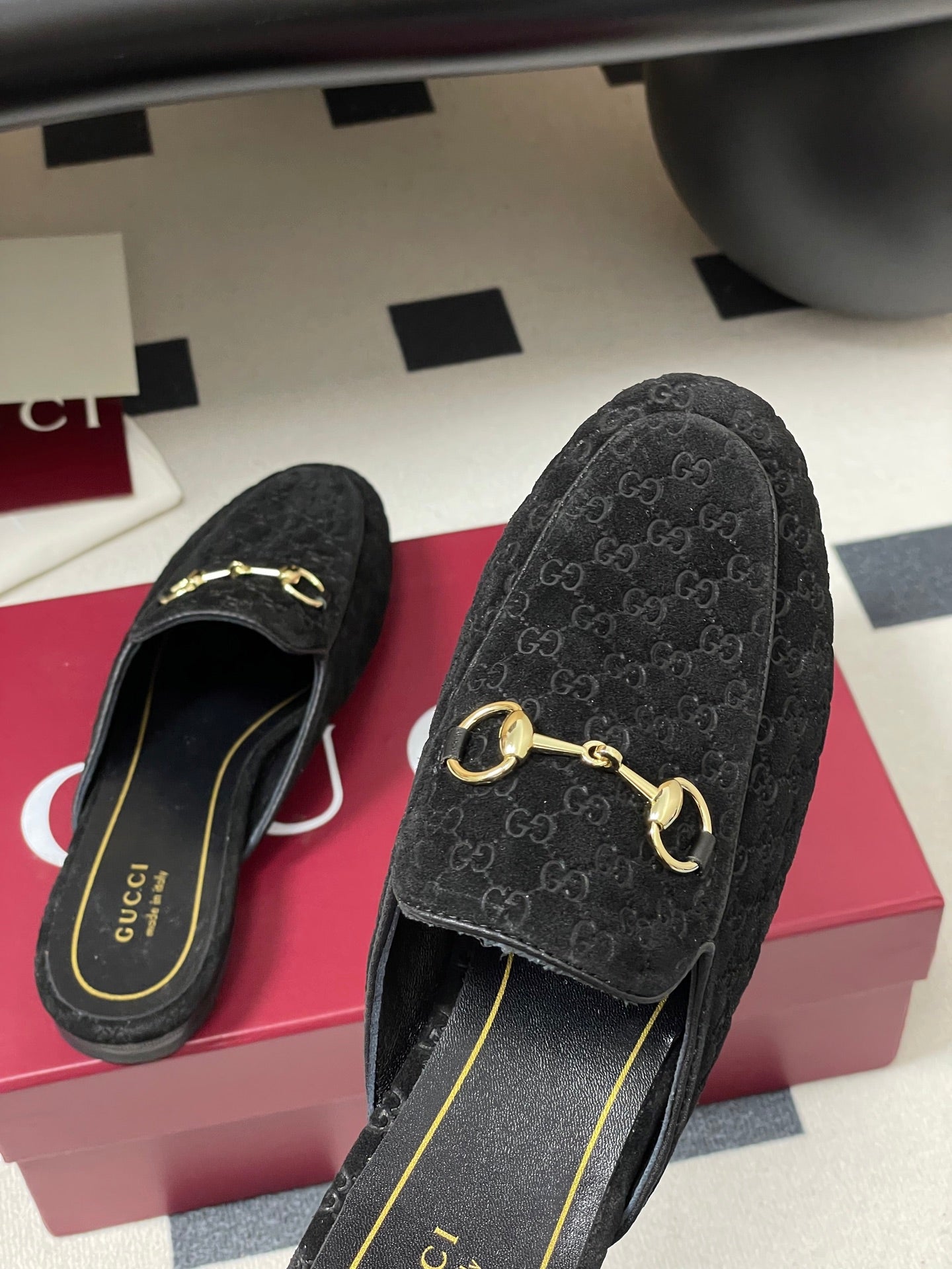 Gucci Princetown Double G Suede Mules – 2025 Fall Collection