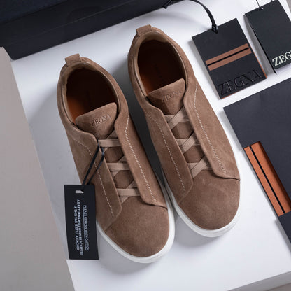 Zegna SECONDSKIN Triple Stitch Low-Top Sneakers