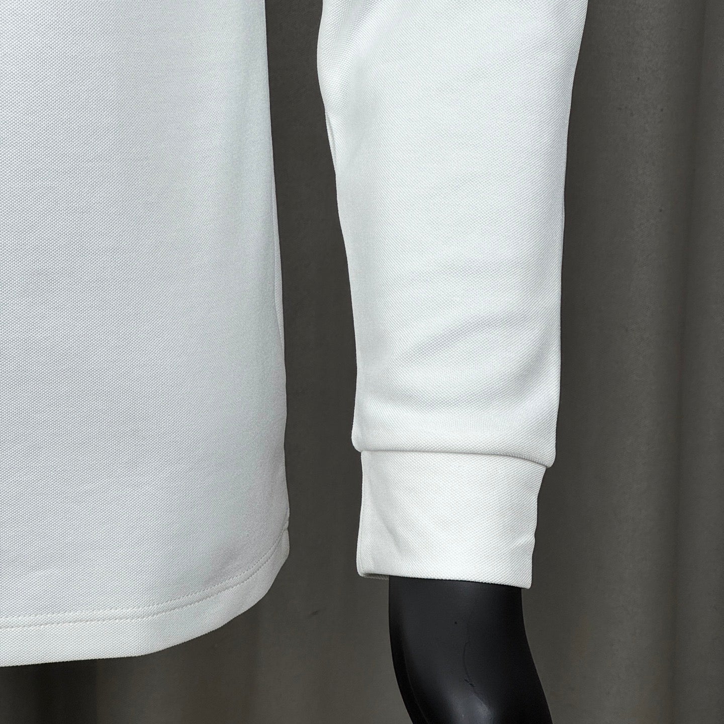 Moncler Classic Striped Collar Embroidered Long Sleeve Polo Shirt – Spring/Autumn Collection