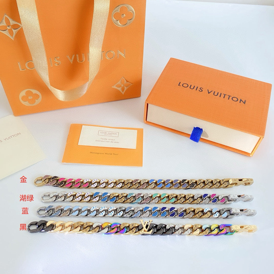 Louis Vuitton Chain Links Patches Monogram Bracelet – 2020 Autumn/Winter Collection