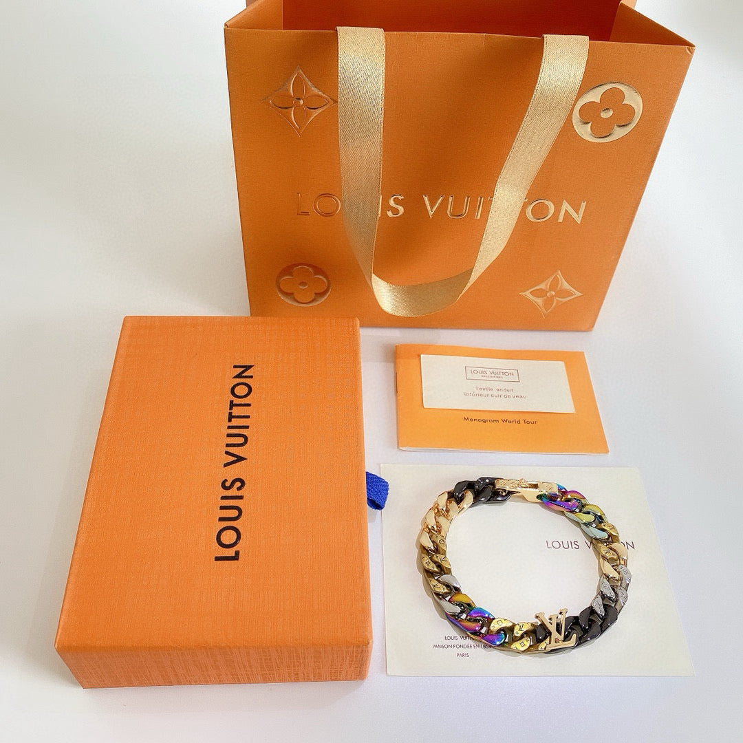 Louis Vuitton Chain Links Patches Monogram Bracelet – 2020 Autumn/Winter Collection