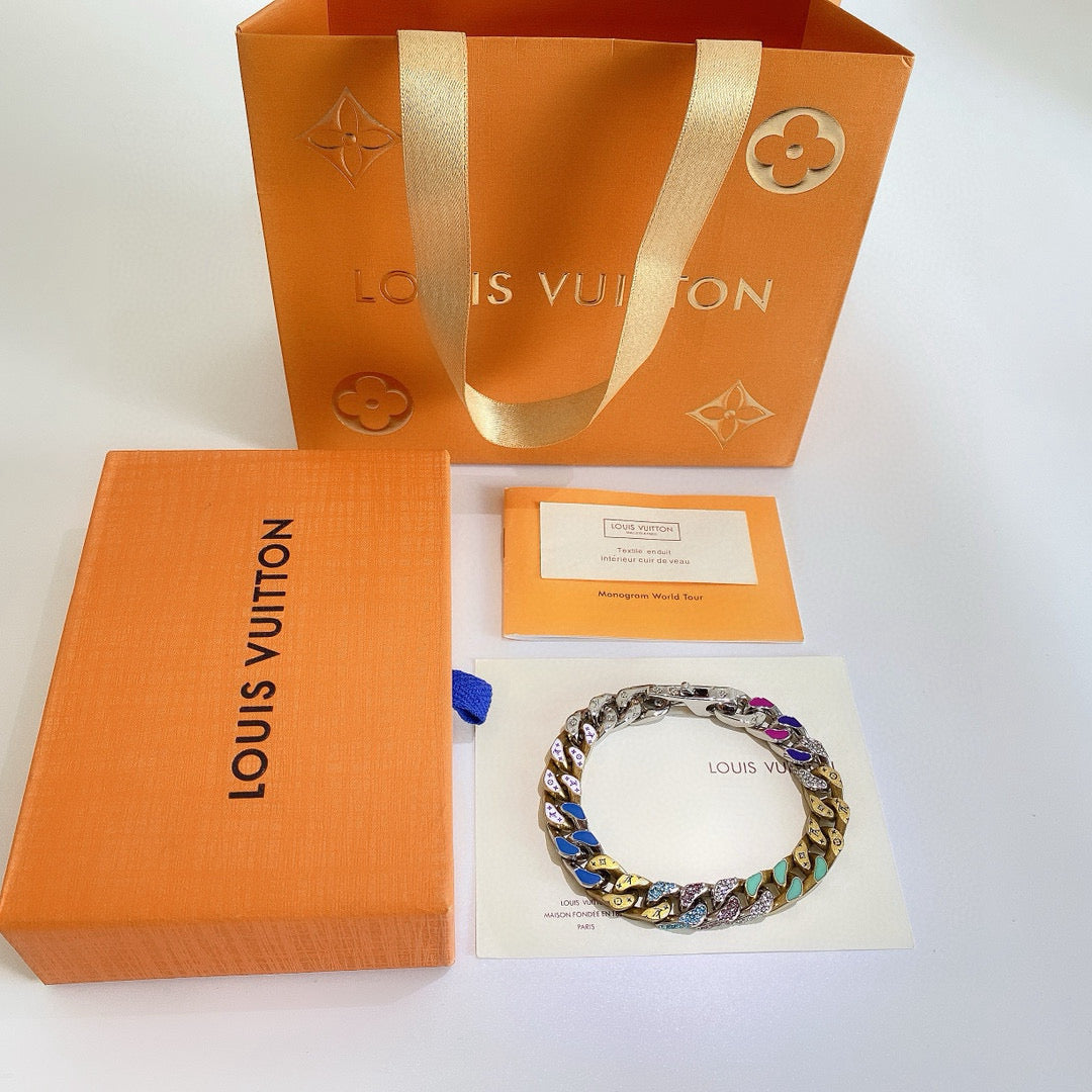 Louis Vuitton Chain Links Patches Monogram Bracelet – 2020 Autumn/Winter Collection