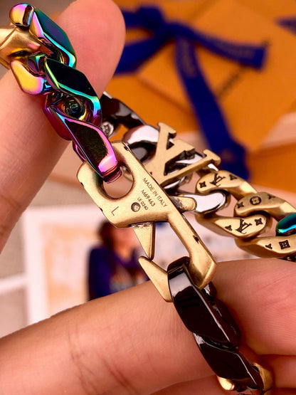 Louis Vuitton Chain Links Patches Monogram Bracelet – 2020 Autumn/Winter Collection
