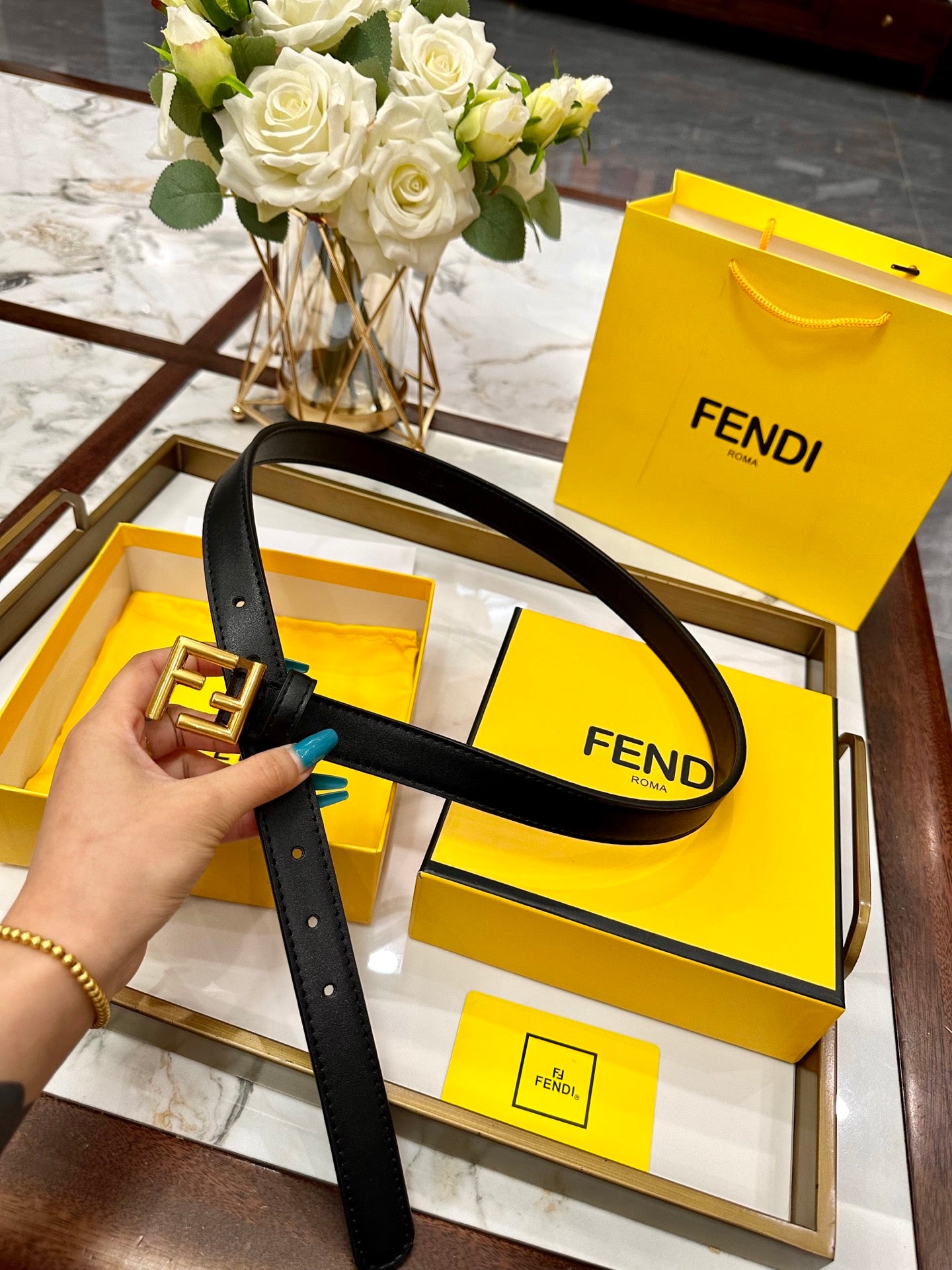 Fendi Classic Leather Belt – 2.5cm