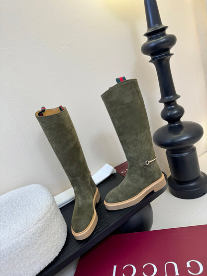 Gucci Runway Velvet Boots