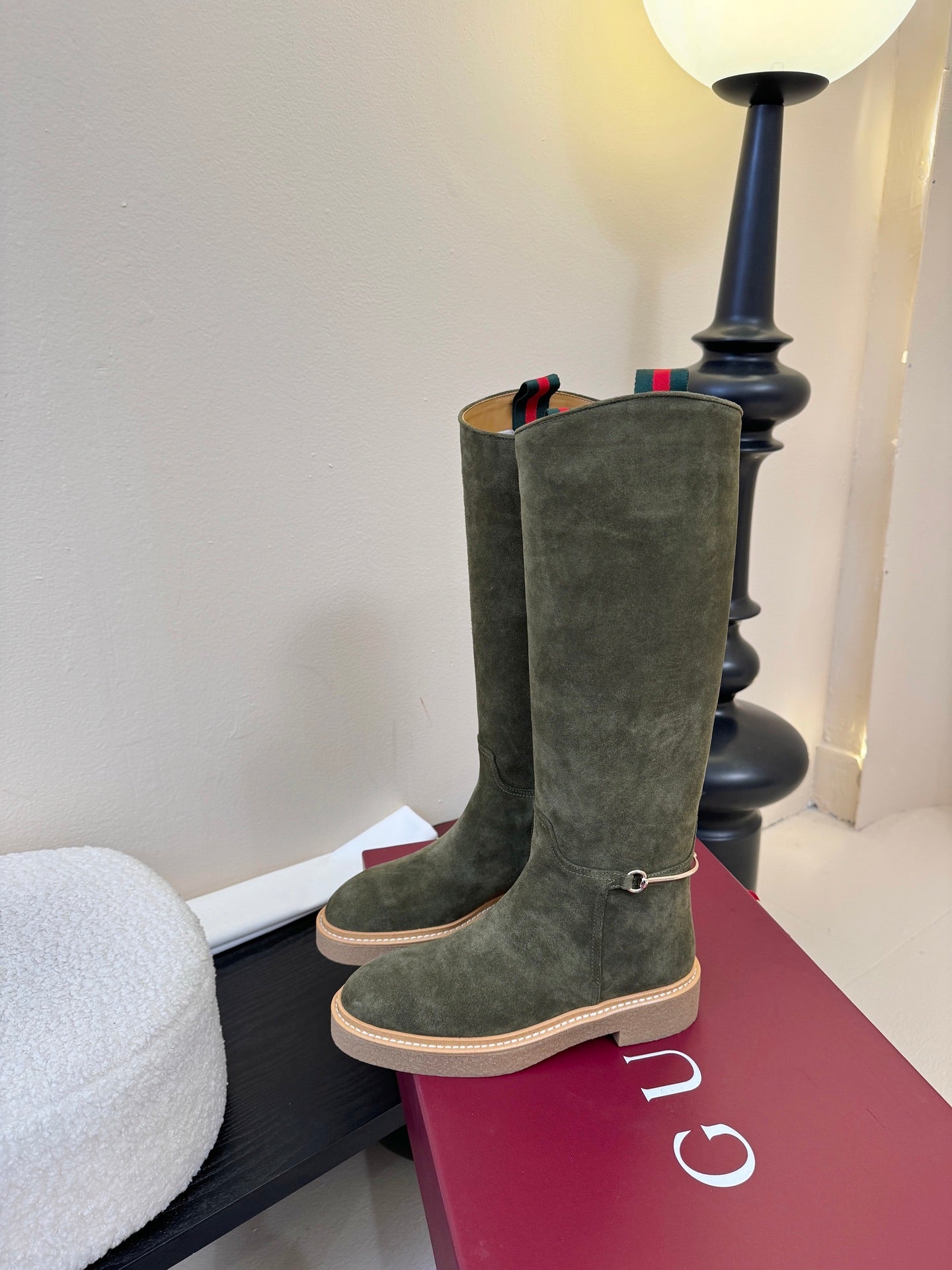Gucci Runway Velvet Boots