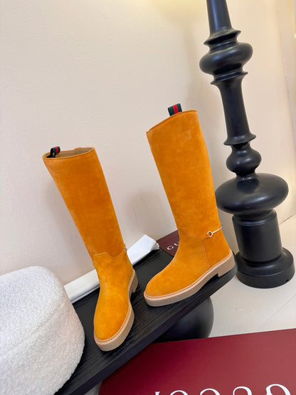 Gucci Runway Velvet Boots