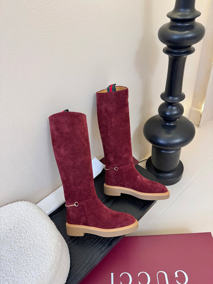 Gucci Runway Velvet Boots