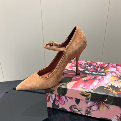 Dolce & Gabbana Pointed Toe Cross-Strap Pumps – 25FW
