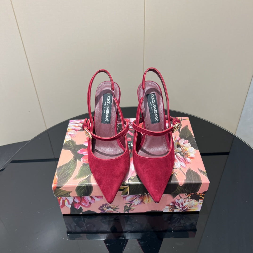 Dolce & Gabbana Pointed Toe Cross-Strap Pumps – 25FW